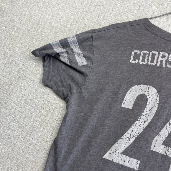 Coors Light Shirt Mens Large Gray Logo Beer Graphic Tee Football Heather Casual - Picture 12 of 15
